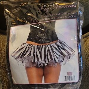 Leg Avenue Striped Satin and Chiffon Tutu Skirt